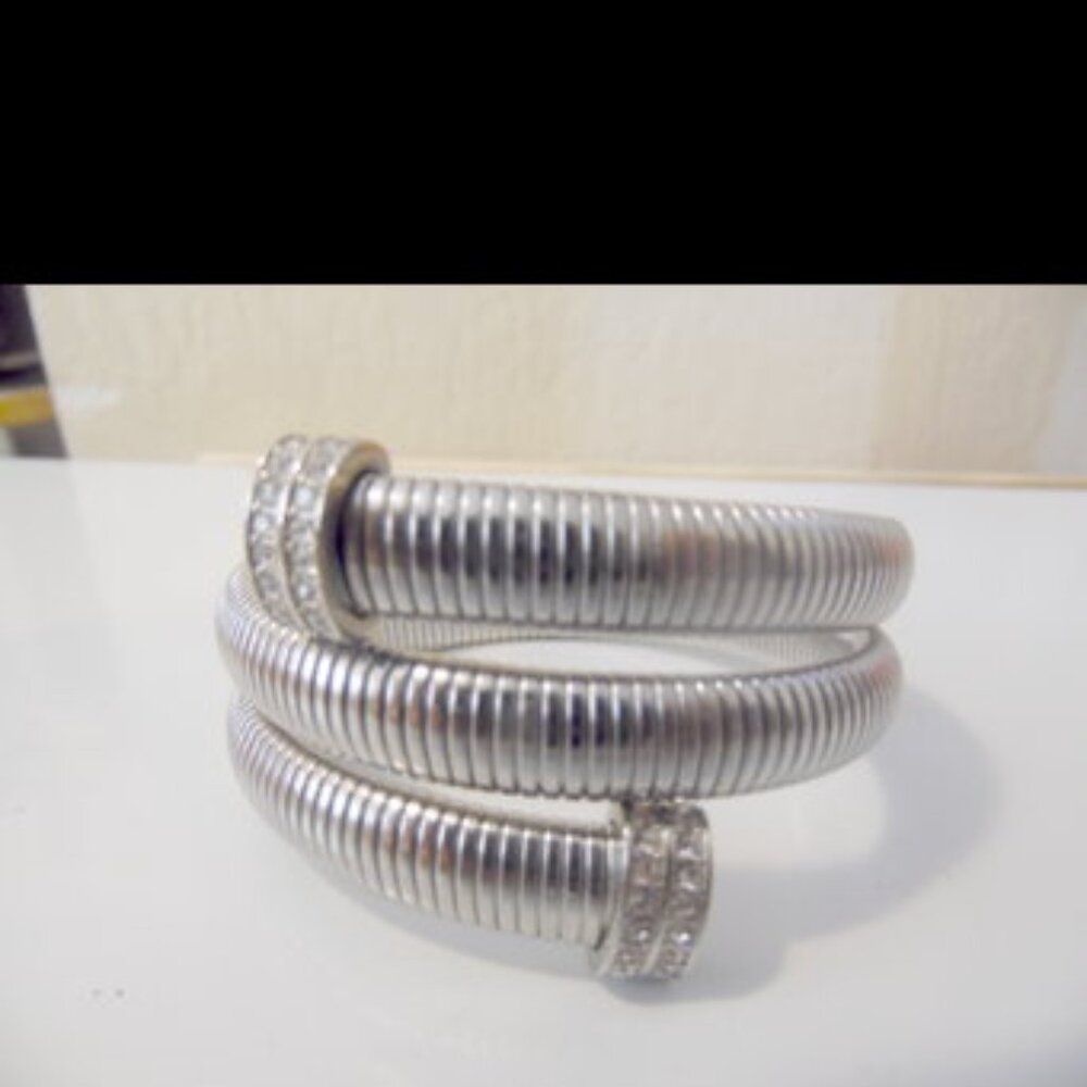 Emma Skye Stainless steel Coil Wrap Bangle Size 7-1/4"